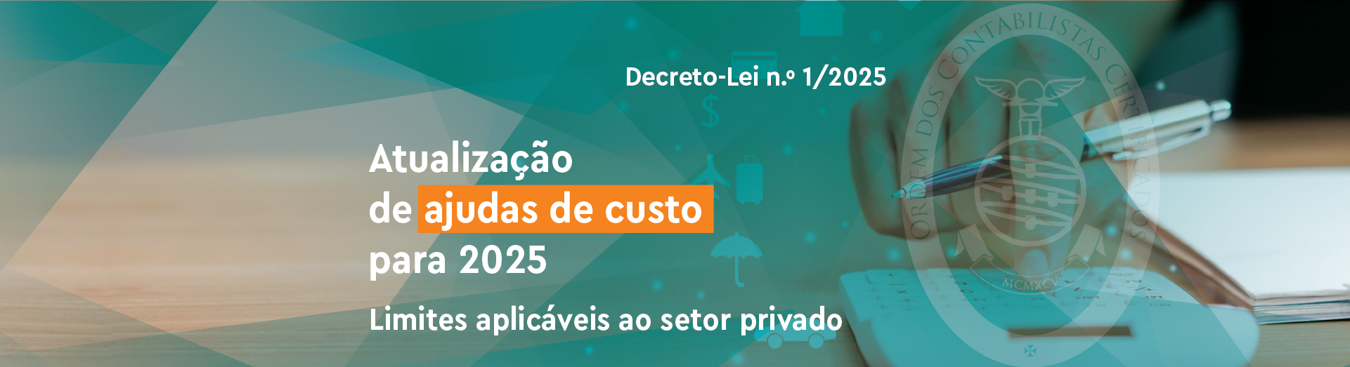 Atualização de ajudas de custo para 2025